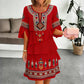 🌸 50 % RABATT – Damen Vintage Ethno-Print Stufenkleid | Boho-Eleganz trifft auf luftigen Komfort ✨