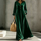 📢📢50%Rabatt!!!🎉✨Elegantes Samt-Maxikleid für Damen mit Rüschenärmeln
