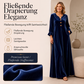 📢📢50%Rabatt!!!🎉✨Elegantes Samt-Maxikleid für Damen mit Rüschenärmeln