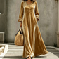 📢📢50%Rabatt!!!🎉✨Elegantes Samt-Maxikleid für Damen mit Rüschenärmeln