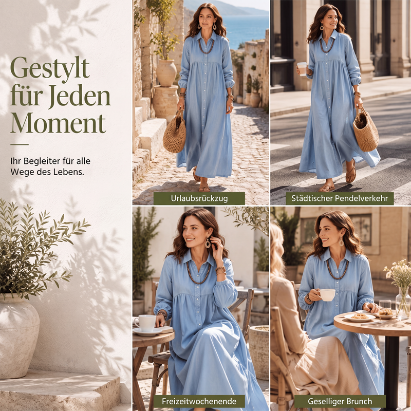📢📢50%Rabatt!!!🎉✨Mühelos bequemes Maxikleid