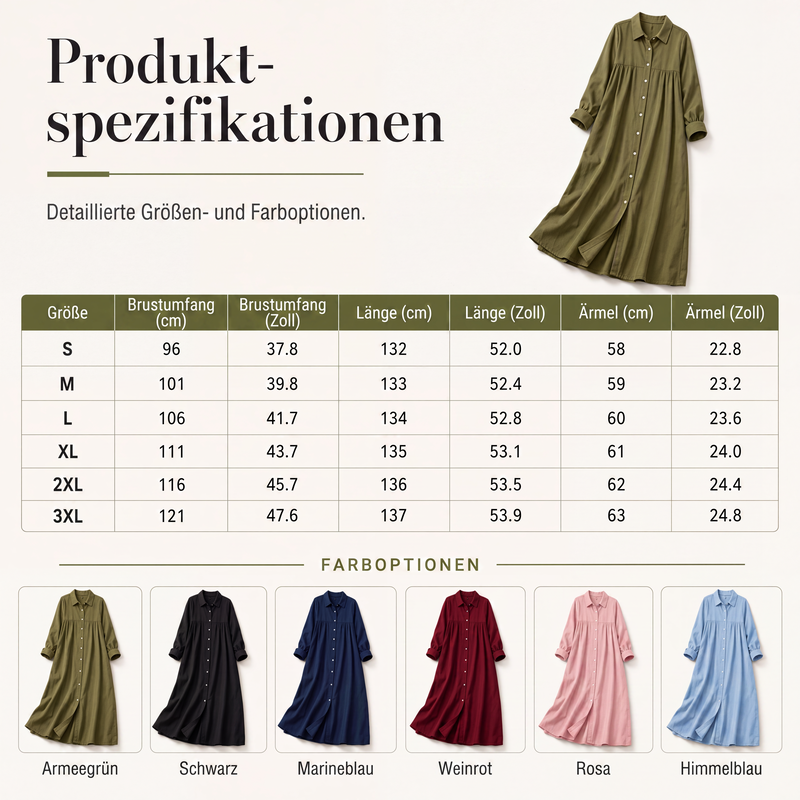 📢📢50%Rabatt!!!🎉✨Mühelos bequemes Maxikleid