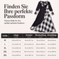 📢📢50%Rabatt!!!🎉✨Damen Maxikleid mit Karomuster und Kragen im Patchwork-Stil