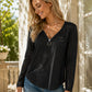 📢📢50%Rabatt!!!🎉✨Langarmshirt mit Reißverschluss und V-Ausschnitt für Damen