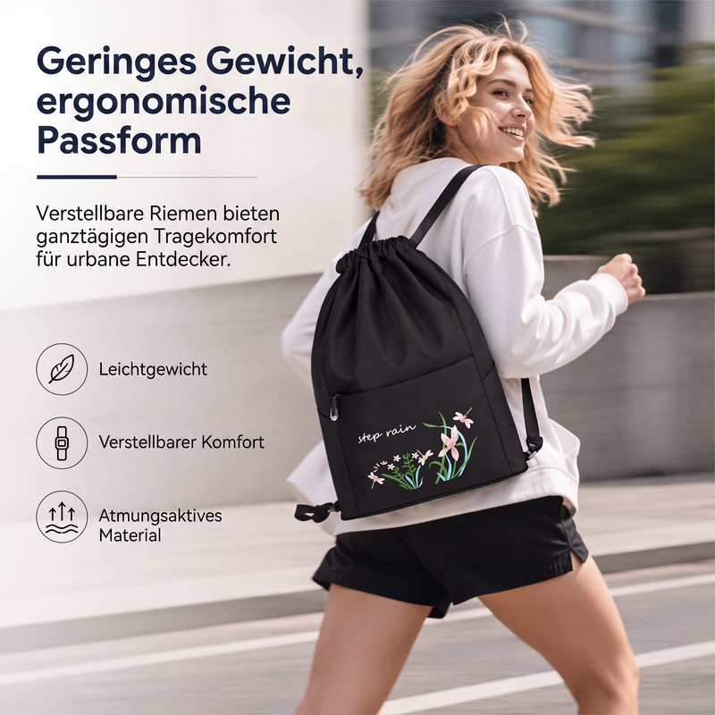 📢📢50%Rabatt!!!🎉✨Vintage-Faltbarer Kordelzug-Rucksack für Damen