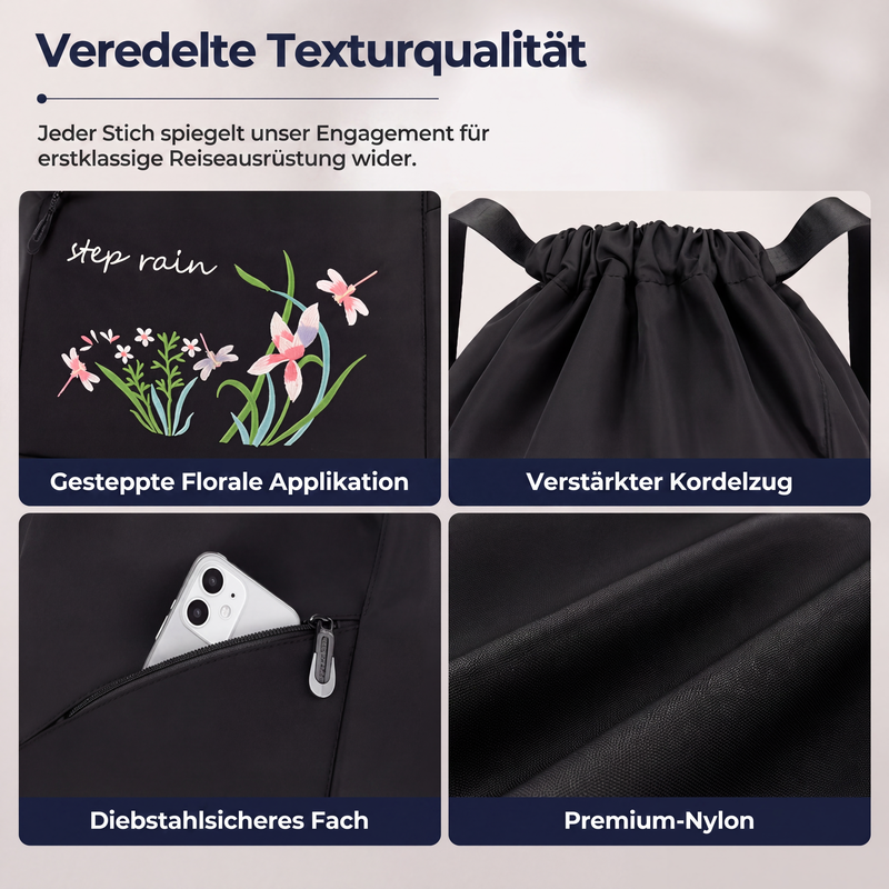 📢📢50%Rabatt!!!🎉✨Vintage-Faltbarer Kordelzug-Rucksack für Damen