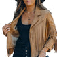📢📢50%Rabatt!!!🎉✨Lässige Fransenjacke für Damen mit langen Ärmeln