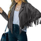 📢📢50%Rabatt!!!🎉✨Lässige Fransenjacke für Damen mit langen Ärmeln