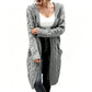 📢📢50%Rabatt!!!🎉✨Lange Strickjacke mit Kapuze und Taschen für Damen