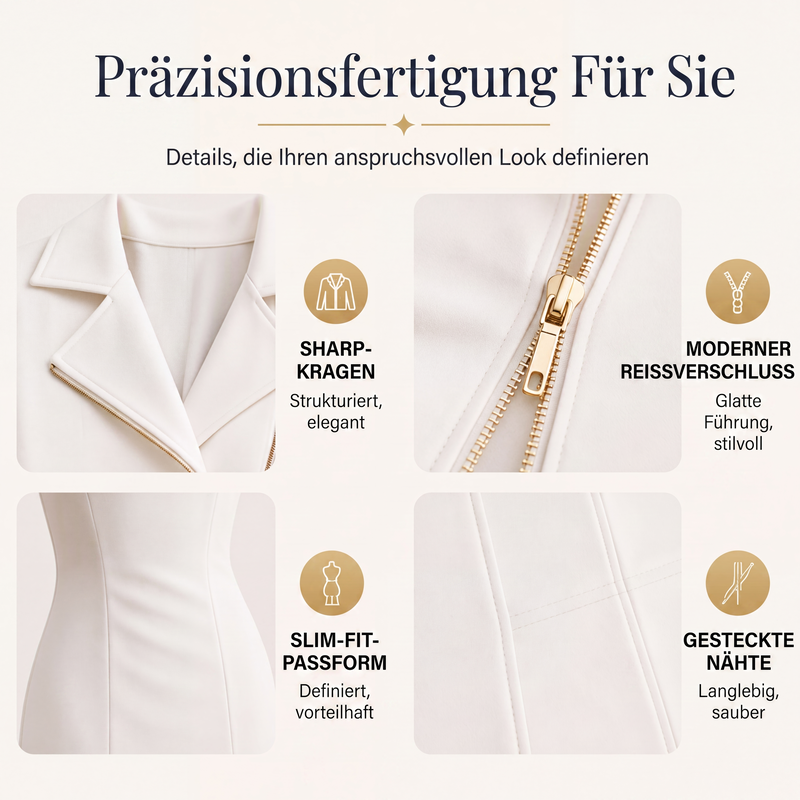 📢📢50%Rabatt!!!🎉✨Asymmetrisches Damenkleid mit Reißverschluss vorne und Schlitz