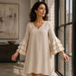 📢📢50%Rabatt!!!🎉✨Damen Kleid mit V-Ausschnitt und Rüschenärmeln