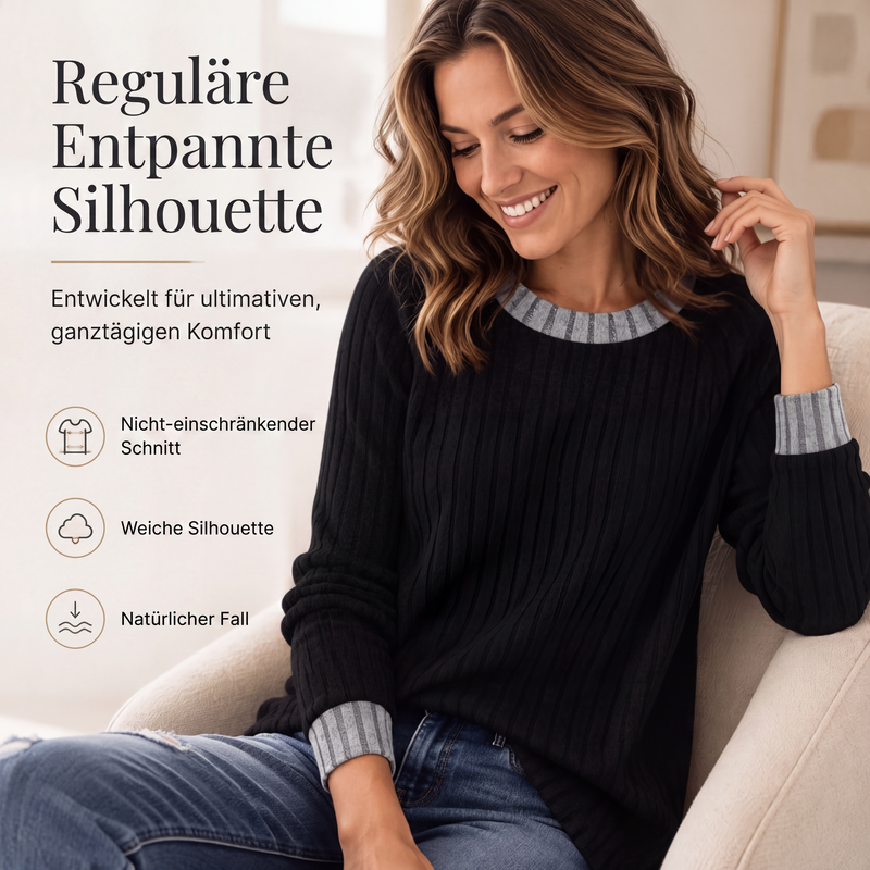 📢📢50%Rabatt!!!🎉✨Legerer Strick-Pullover mit Rundhalsausschnitt für Damen