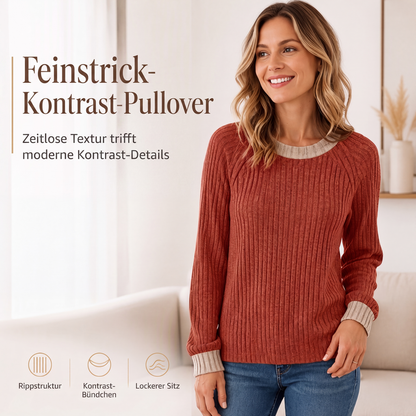 📢📢50%Rabatt!!!🎉✨Legerer Strick-Pullover mit Rundhalsausschnitt für Damen