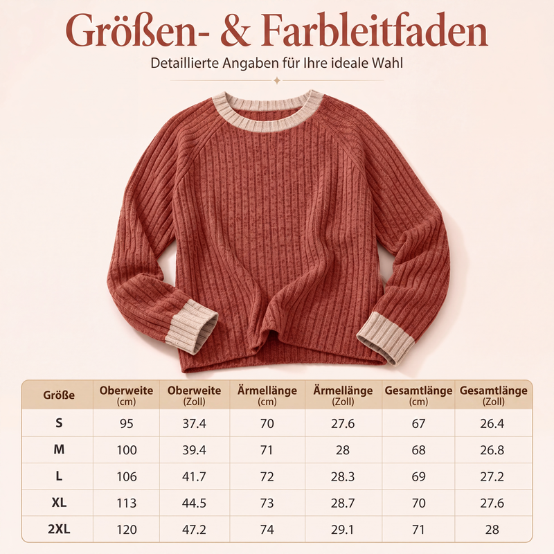 📢📢50%Rabatt!!!🎉✨Legerer Strick-Pullover mit Rundhalsausschnitt für Damen