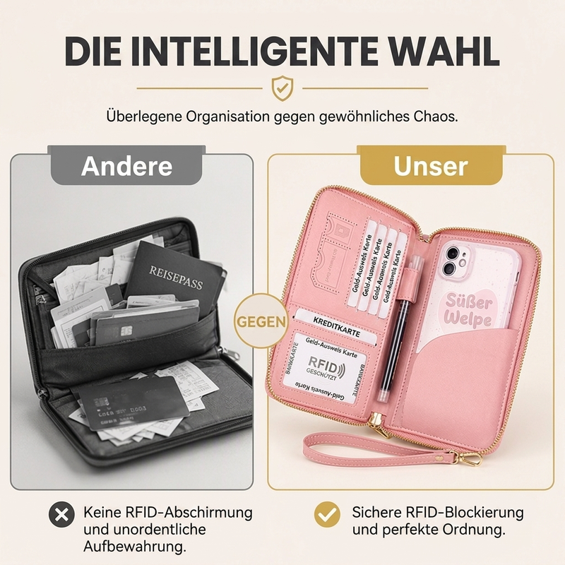 📢📢50%Rabatt!!!🎉✨Multifunktionales RFID-blockierendes Reisepassetui