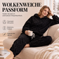 📢📢50%Rabatt!!!🎉✨Plüsch-Zopfmuster-Kapuzenpullover und -Hosen-Set für Damen