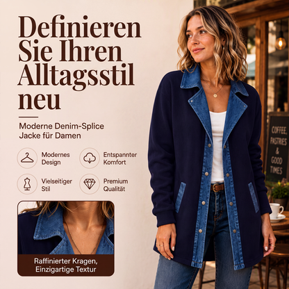 📢📢50%Rabatt!!!🎉✨Damen-Casual-Jeansjacke im Patchwork-Stil