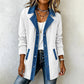 📢📢50%Rabatt!!!🎉✨Damen-Casual-Jeansjacke im Patchwork-Stil