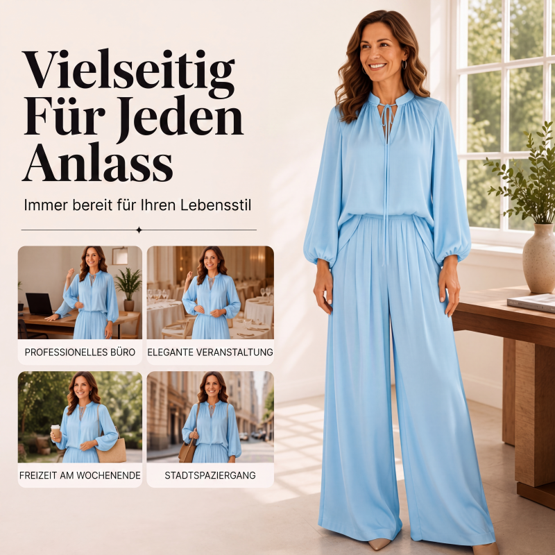 📢📢50%Rabatt!!!🎉✨Legeres, lockeres Oberteil und Hosen-Set für Damen