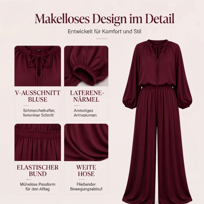 📢📢50%Rabatt!!!🎉✨Legeres, lockeres Oberteil und Hosen-Set für Damen