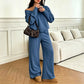📢📢50%Rabatt!!!🎉✨Schulterfreies Sweatshirt- und Hose-Set für Damen
