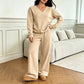 📢📢50%Rabatt!!!🎉✨Schulterfreies Sweatshirt- und Hose-Set für Damen