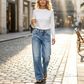 📢📢50%Rabatt!!!🎉✨Legere, locker sitzende Jeans mit geradem Bein für Damen