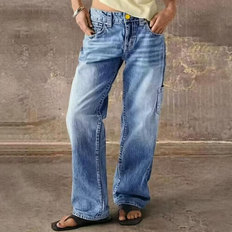 👖 50 % RABATT | Lässig, bequem & vielseitig – Damen Straight-Leg Jeans mit entspannter Passform