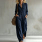 👖 50 % RABATT | Ein Teil, kompletter Look – Lässiger Damen-Cargo-Jumpsuit mit weitem Bein