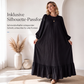 👗 50 % RABATT | Mühelose Eleganz für jeden Tag – Langarm-Maxi-Kleid mit Volantsaum