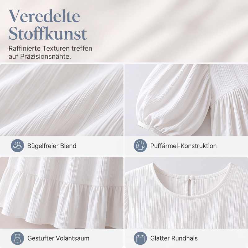 👗 50 % RABATT | Mühelose Eleganz für jeden Tag – Langarm-Maxi-Kleid mit Volantsaum