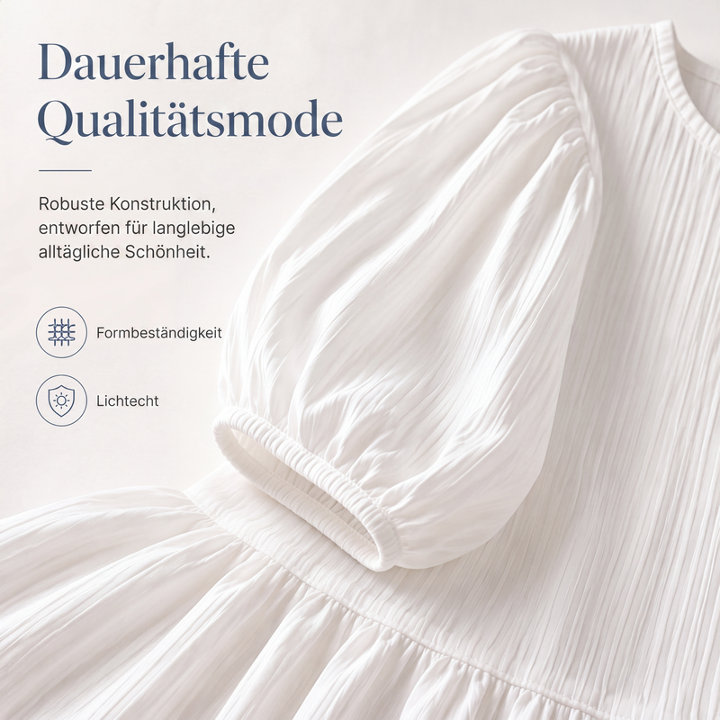 👗 50 % RABATT | Mühelose Eleganz für jeden Tag – Langarm-Maxi-Kleid mit Volantsaum