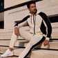 📢📢50%Rabatt!!!🎉✨Herren Farbblock-Set mit Reißverschluss-Kapuzenpullover und Jogginghose