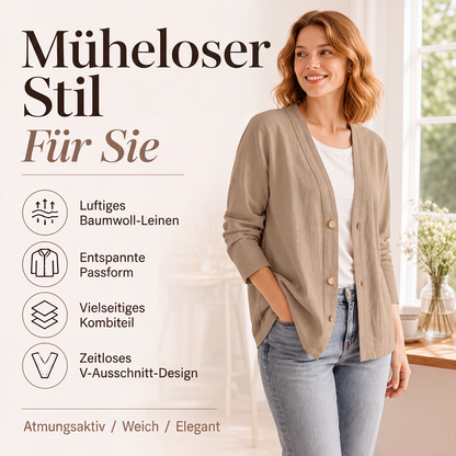 📢📢50%Rabatt!!!🎉✨Lässige, atmungsaktive Damen-Strickjacke mit V-Ausschnitt