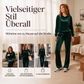 📢📢50%Rabatt!!!🎉✨Damen-Samt-Kapuzenpullover & Gestreifte Hosen Set