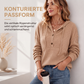 🧶 50 % RABATT | Gemütlich, lässig & vielseitig – Damen Rippstrick-Hoodie mit Knopfdetails