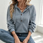 🧶 50 % RABATT | Gemütlich, lässig & vielseitig – Damen Rippstrick-Hoodie mit Knopfdetails