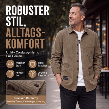 📢📢50%Rabatt!!!🎉✨Herren-Freizeithemd aus Cord, langärmlig