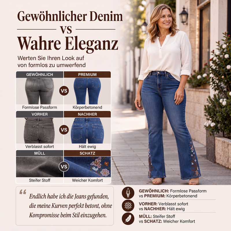 📢📢50%Rabatt!!!🎉✨Damen High Waist Schlagjeans