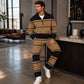 📢📢50%Rabatt!!!🎉✨Bedrucktes Trainingsanzug-Set für Herren mit Halbreißverschluss: Sweatshirt und Hose