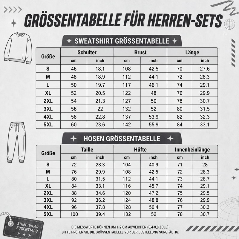 📢📢50%Rabatt!!!🎉✨Bedrucktes Trainingsanzug-Set für Herren mit Halbreißverschluss: Sweatshirt und Hose