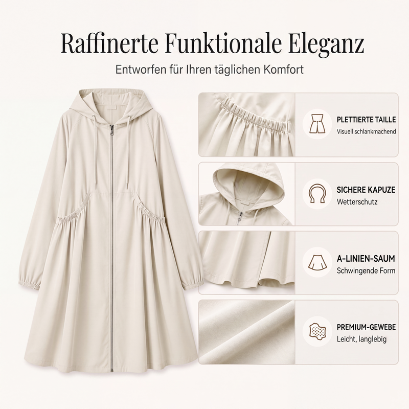 📢📢50%Rabatt!!!💎 Bestseller – Legere, mittellange Kapuzenjacke für Damen in lockerer Passform🧥