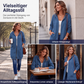 📢📢50%Rabatt!!!🎉✨Mittellange Kapuzen-Sweatjacke für Damen, lässige Strickjacke mit Reißverschluss und Taschen