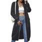 📢📢50%Rabatt!!!🎉✨Mittellange Kapuzen-Sweatjacke für Damen, lässige Strickjacke mit Reißverschluss und Taschen