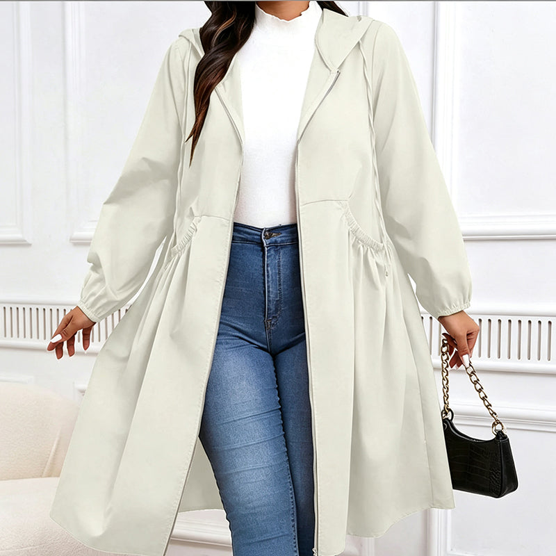 📢📢50%Rabatt!!!💎 Bestseller – Legere, mittellange Kapuzenjacke für Damen in lockerer Passform🧥