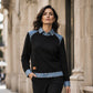 📢📢50%Rabatt!!!🎉✨Langarm-Sweatshirt für Damen mit Denim-Patchwork