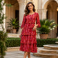 📢📢50%Rabatt!!!🎉✨Damen Kleid mit Blumenmuster und Rüschenstufen