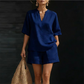 📢📢50%Rabatt!!!🎉✨Zweiteiliges Kurzset für Damen, legeres Design mit V-Ausschnitt