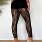 🖤 50 % RABATT | Femininer Statement-Look – Damen Spitzenhose mit transparentem Mesh