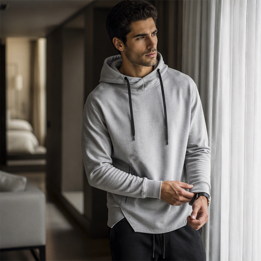 👕 50 % RABATT | Lässig, bequem & besonders – Herren Hoodie mit High-Low-Saum